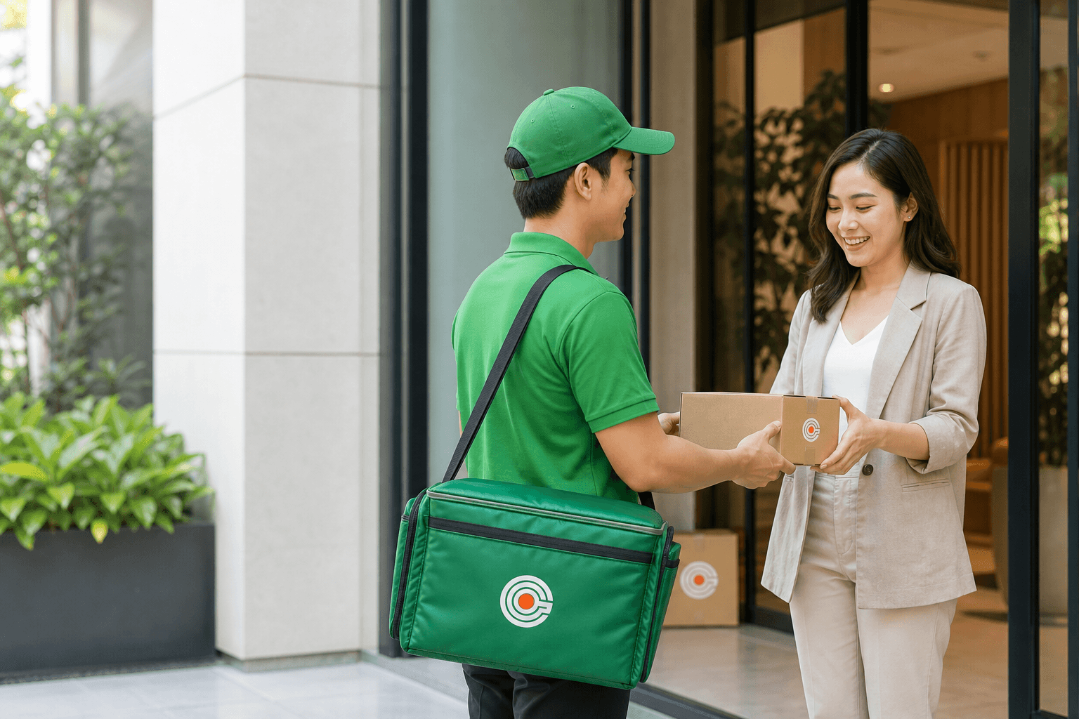 Đội ngũ tài xế giao hàng tận cửa