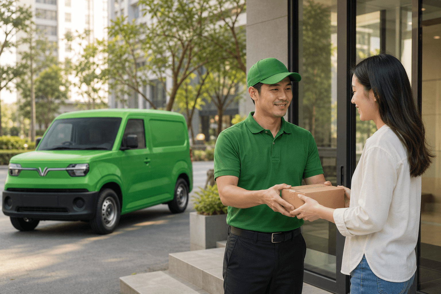 Đội xe điện giao hàng đô thị